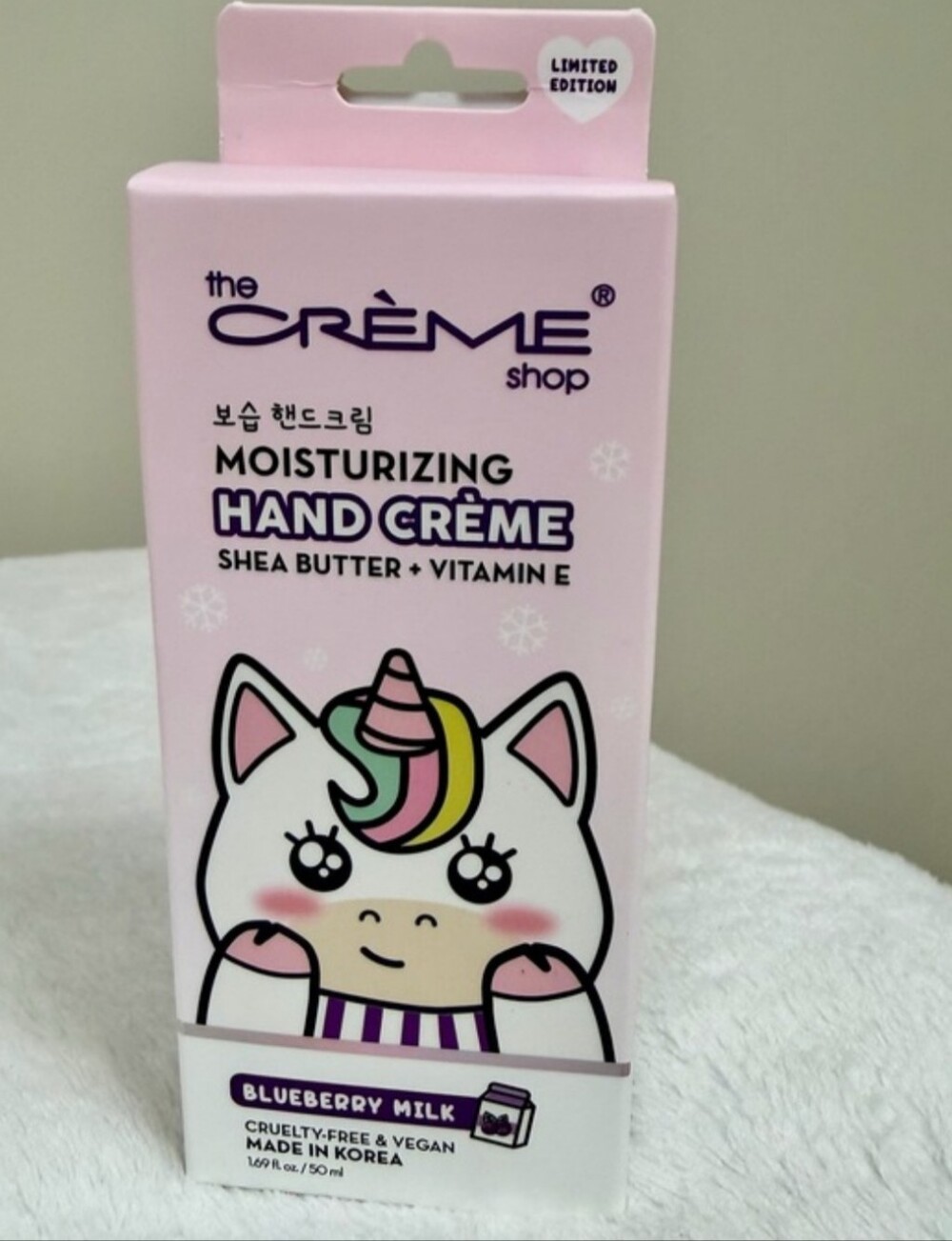 Creme Shop Blueberry Milk Moisturizing Hand Crème -1.69 Oz Korean Skincare